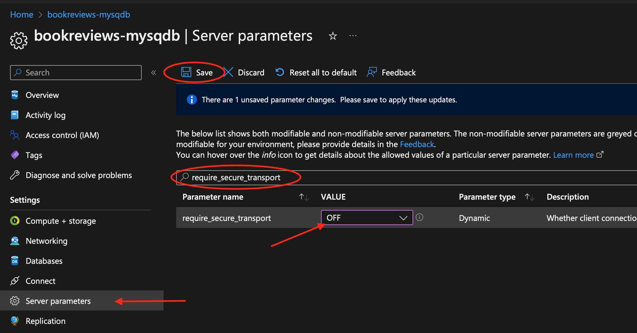 AzureDbMySqlFlexibleServer-ServerParams