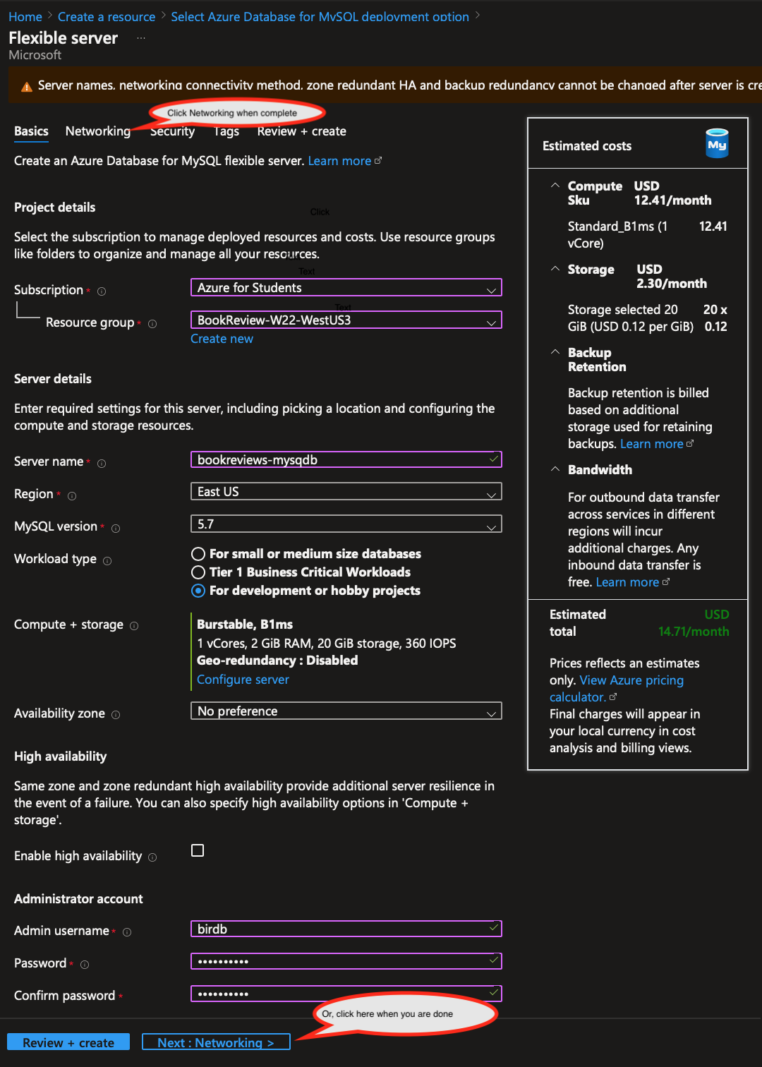 AzureDbMySqlFlexibleServerConfig