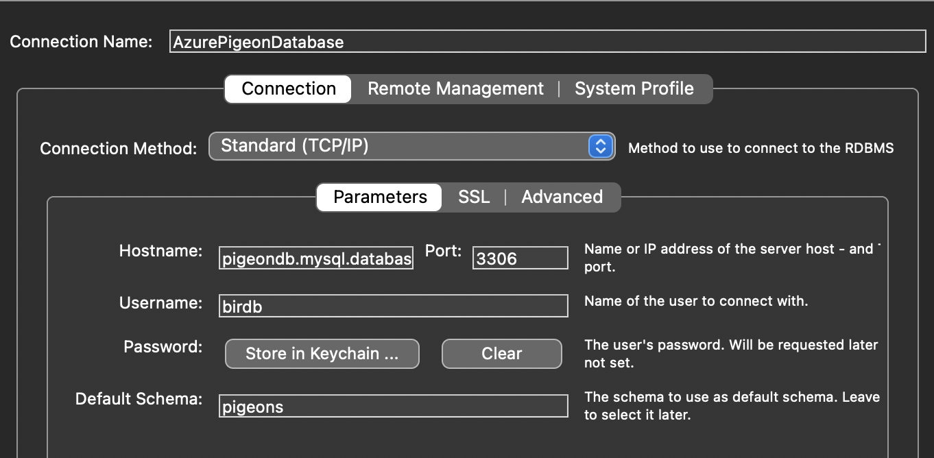 MySqlWorkbenchAzureSettings